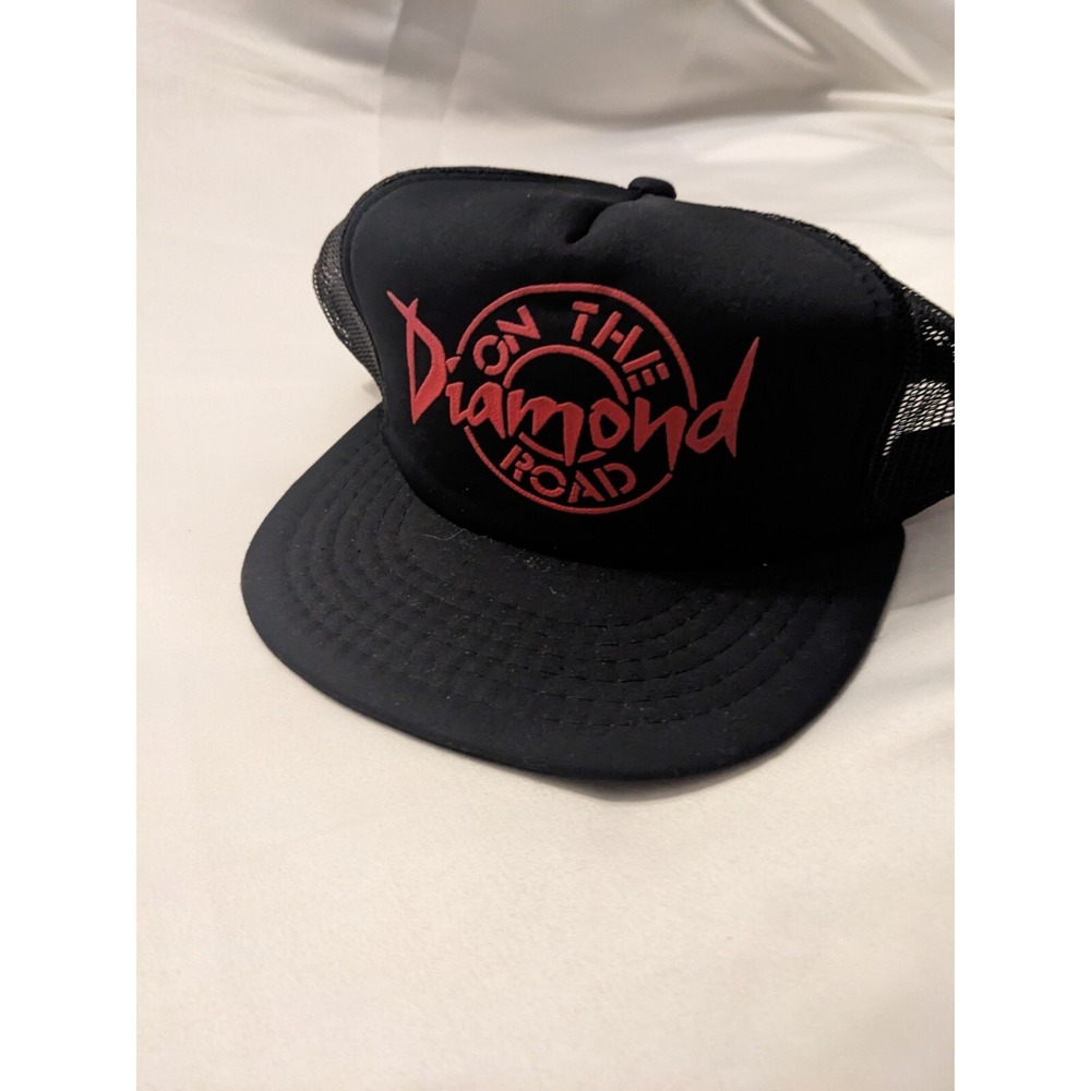 Neil Diamond Trucker Hat On The Road Yupoong Tour Adjustable Black Mesh Vintage
